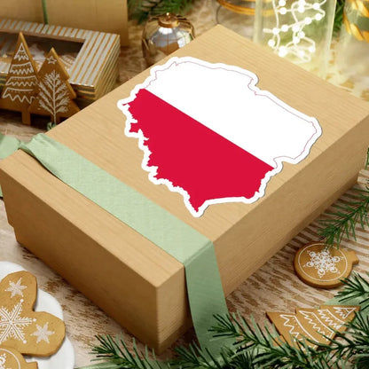 Poland map flag (Poland) STICKER Vinyl Kiss-Cut Decal - The Sticker Space