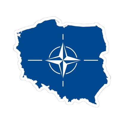 Poland NATO (Poland) STICKER Vinyl Kiss-Cut Decal 4 Inch White - The Sticker Space