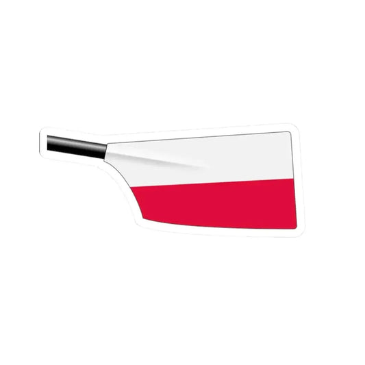 Poland Rowing Blade (Poland) STICKER Vinyl Kiss-Cut Decal 2 Inch White - The Sticker Space