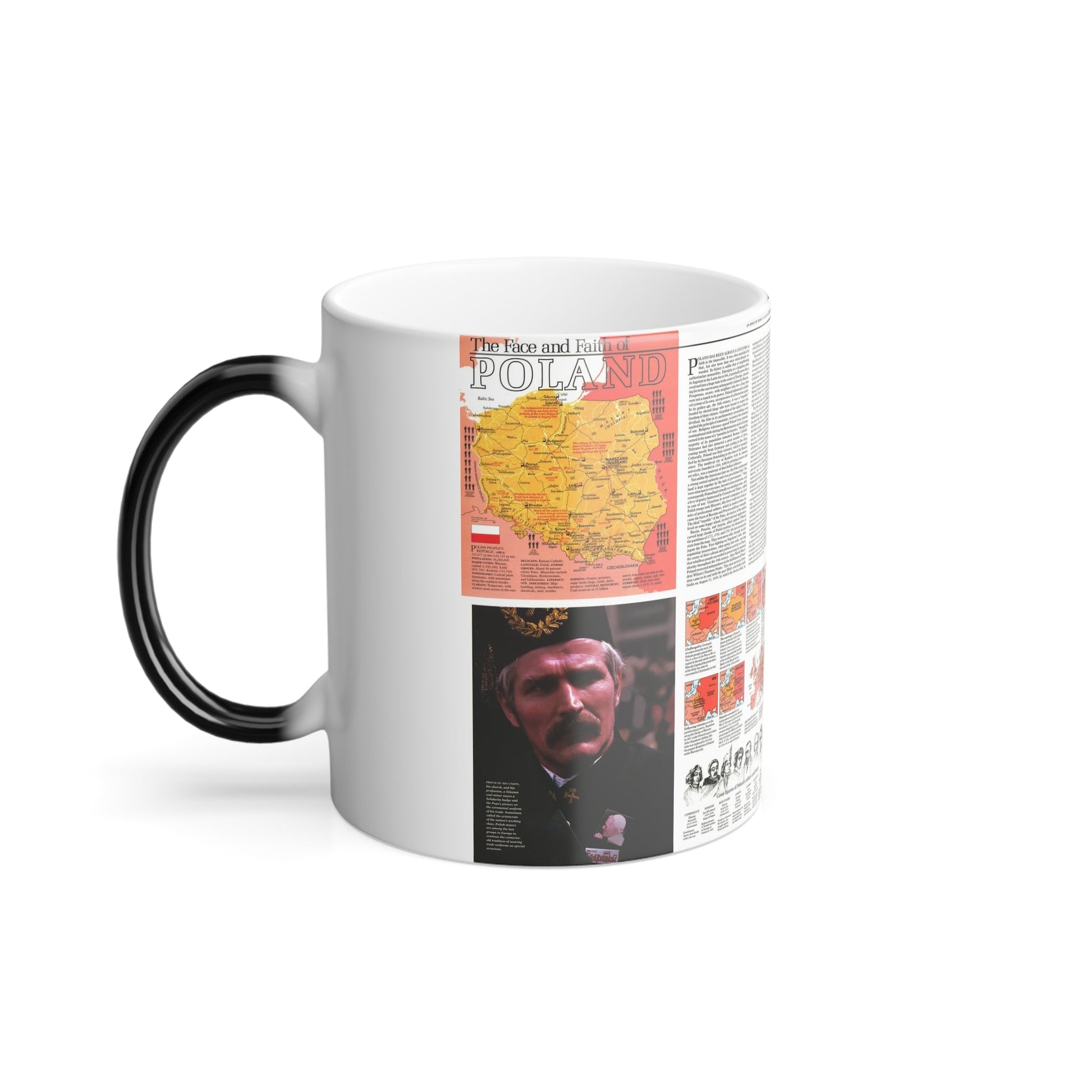 Poland - The Face and Faith 1 (1982) (Map) Color Changing Mug 11oz-11oz-The Sticker Space