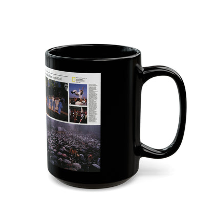 Poland - The Face and Faith 2 (1982) (Map) Black Coffee Mug-The Sticker Space