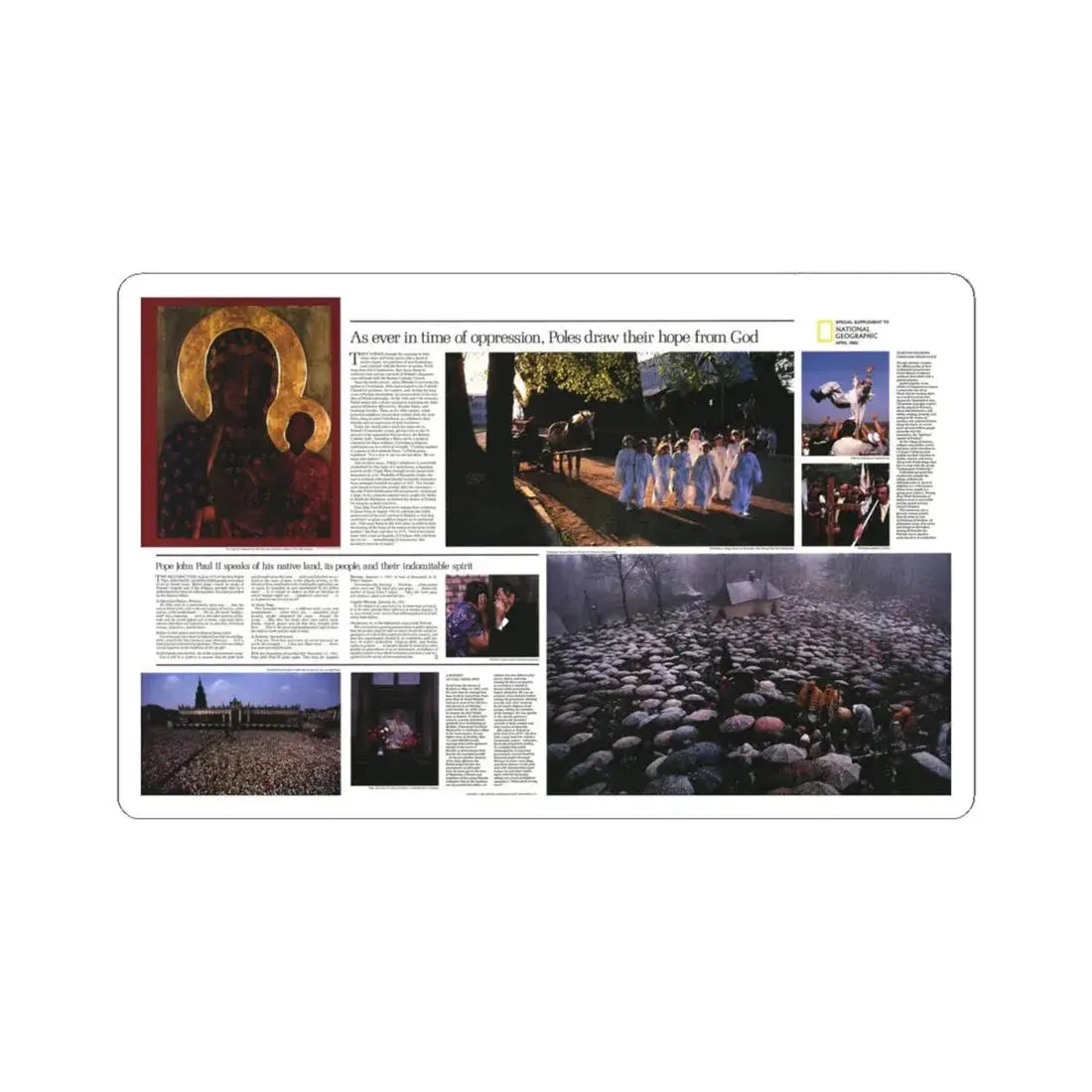 Poland - The Face and Faith 2 (1982) (Map) STICKER Vinyl Kiss-Cut Decal 4 Inch White - The Sticker Space