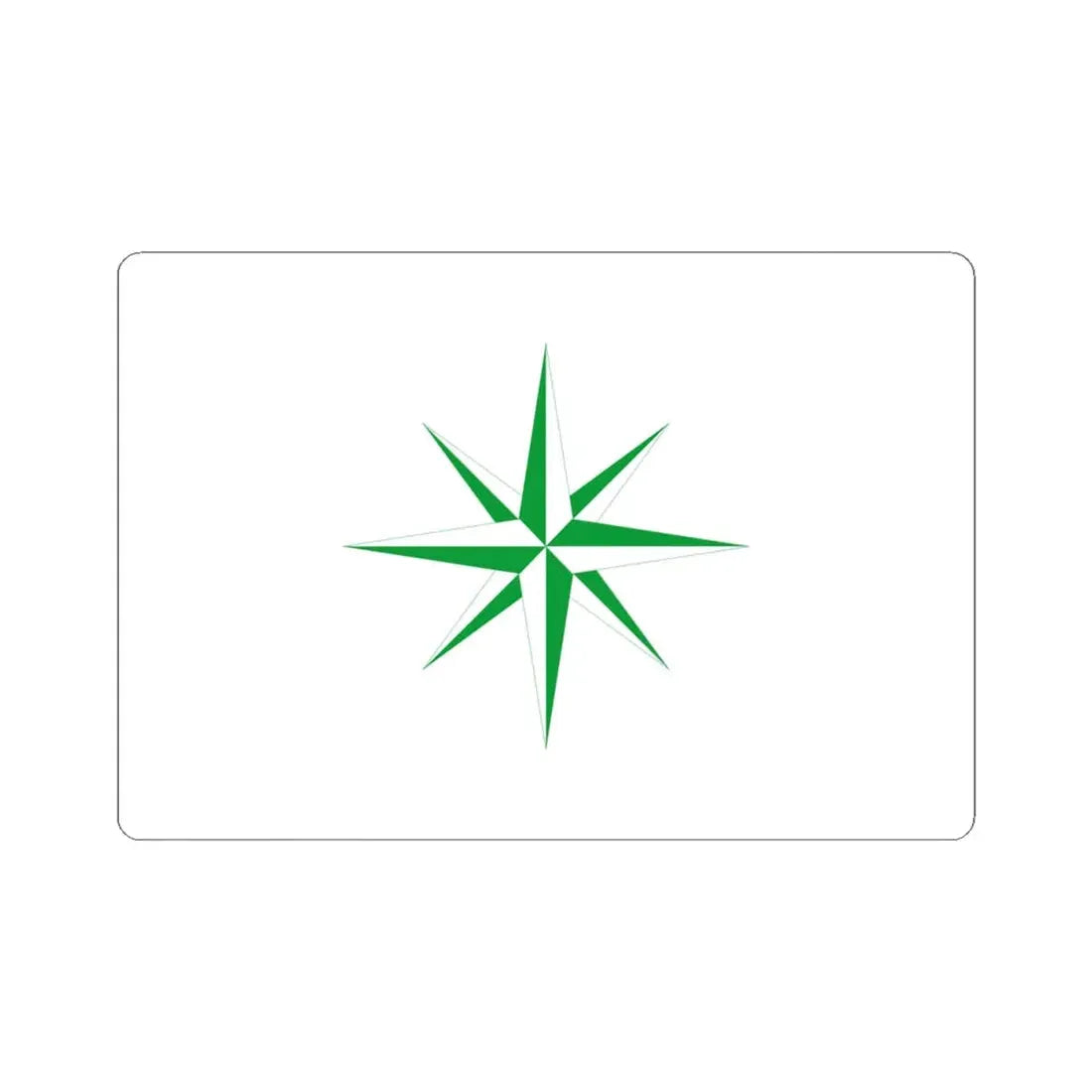 Polar Star Canadian Flag Proposal 1962 (Canada) STICKER Vinyl Kiss-Cut Decal 4 Inch White - The Sticker Space