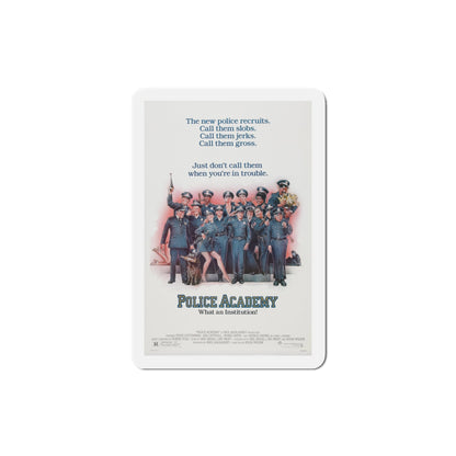 Police Academy 1984 Movie Poster Die-Cut Magnet-3" x 3"-The Sticker Space