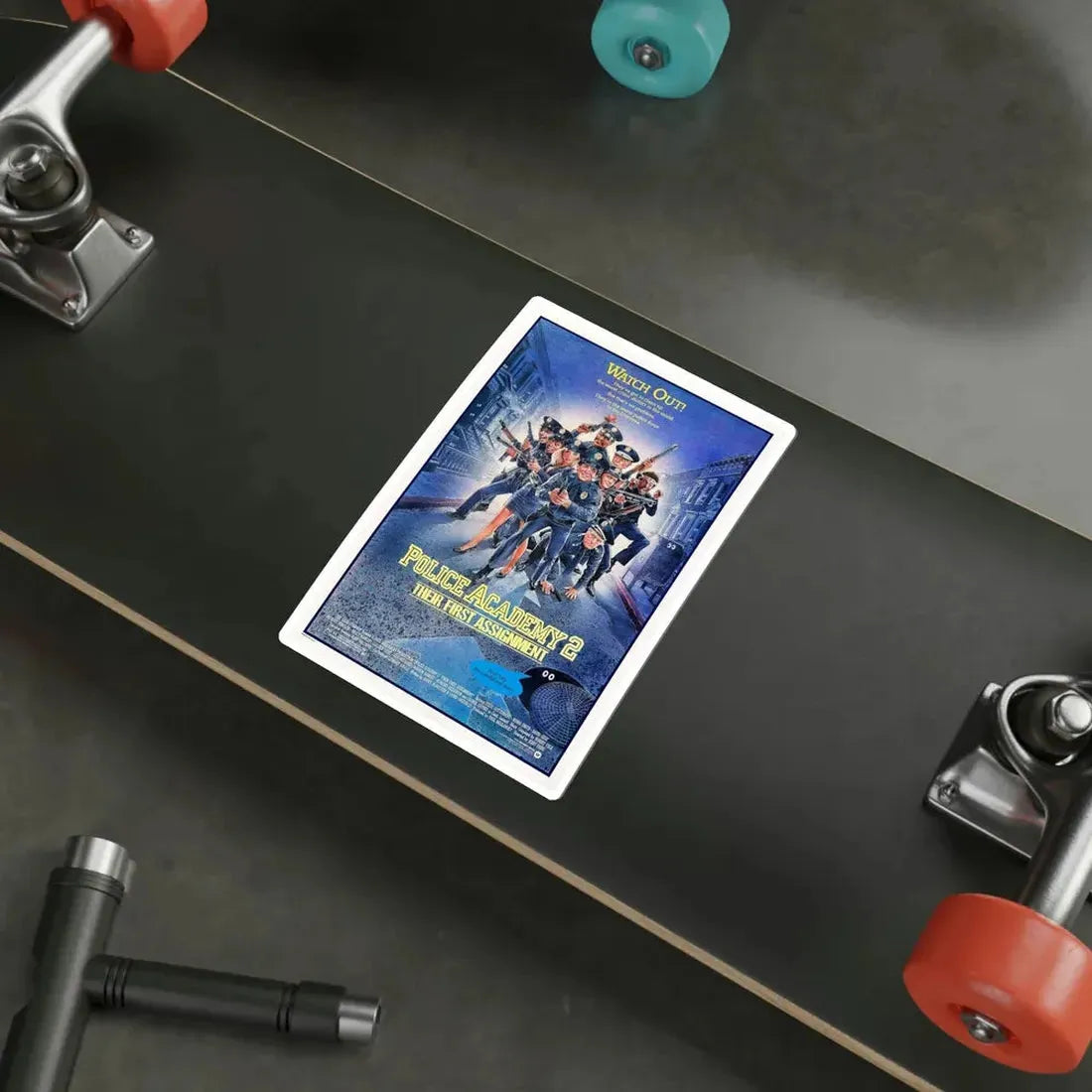 Police Academy 2 Their First Assignment 1985 Movie Poster STICKER Vinyl Die-Cut Decal - The Sticker Space