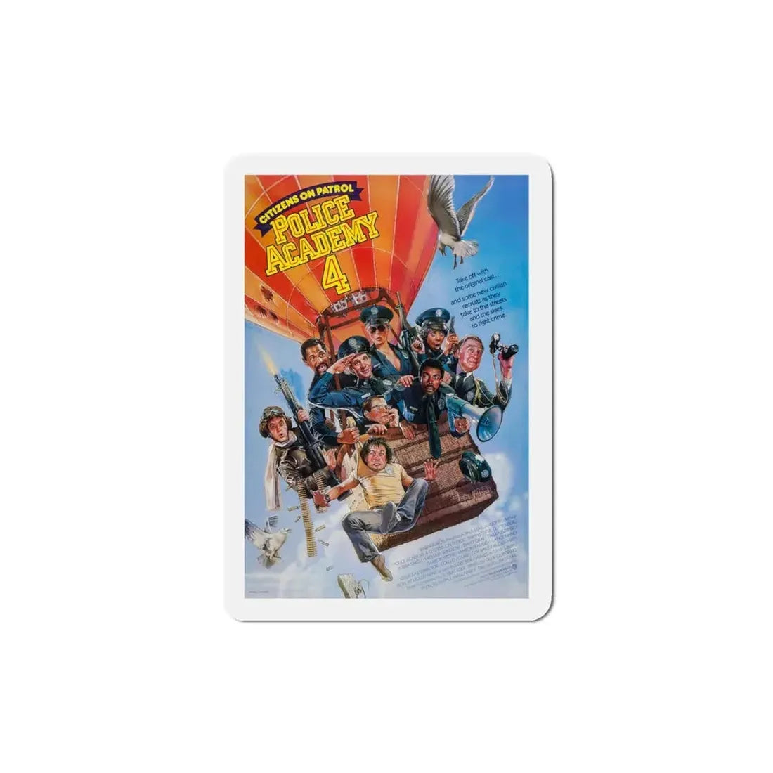 Police Academy 4 Citizens on Patrol 1987 Movie Poster Refrigerator Magnet 4 Inch - The Sticker Space