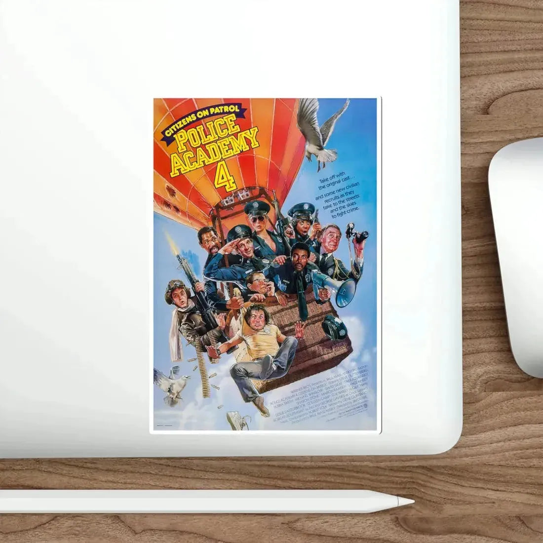 Police Academy 4 Citizens on Patrol 1987 Movie Poster STICKER Vinyl Die-Cut Decal - The Sticker Space