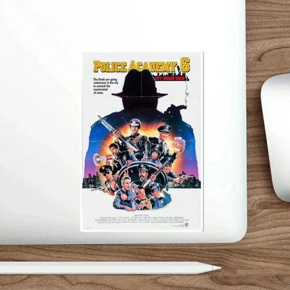 Police Academy 6 City Under Siege 1989 Movie Poster STICKER Vinyl Die-Cut Decal - The Sticker Space