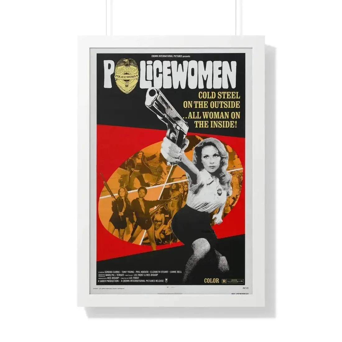 POLICEWOMAN 1974 - Framed Movie Poster 20" x 30" White - The Sticker Space