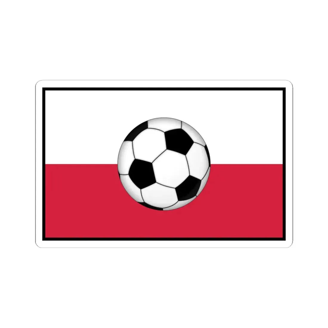 Polish football (Poland) STICKER Vinyl Kiss-Cut Decal 3 Inch White - The Sticker Space