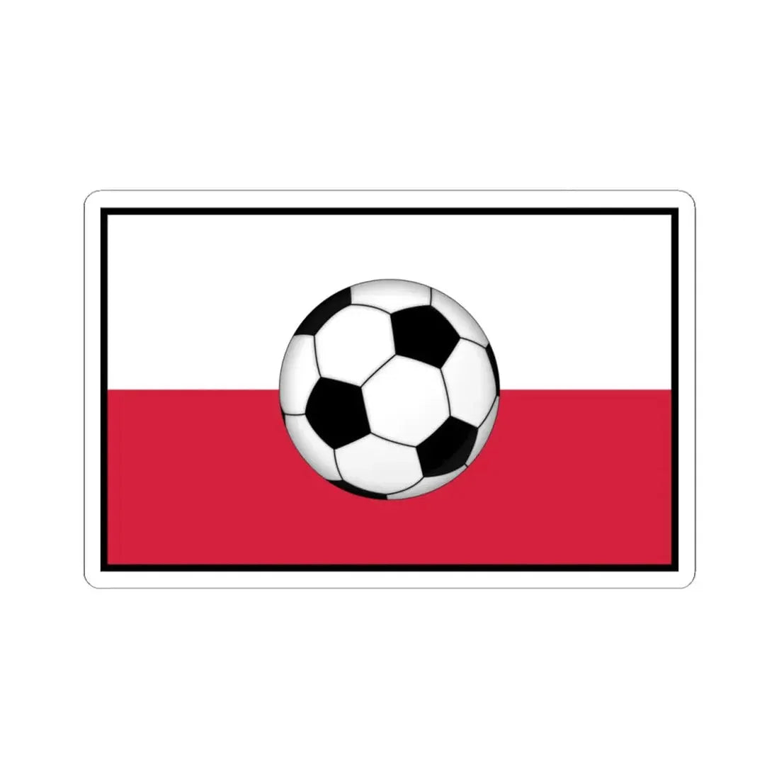Polish football (Poland) STICKER Vinyl Kiss-Cut Decal 4 Inch White - The Sticker Space