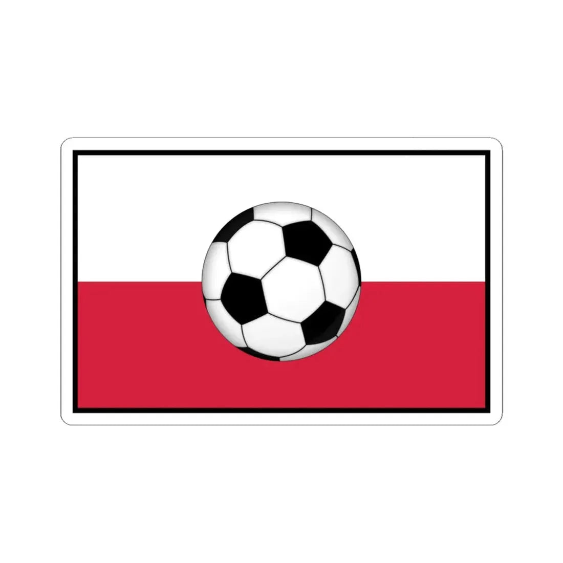Polish football (Poland) STICKER Vinyl Kiss-Cut Decal 6 Inch White - The Sticker Space