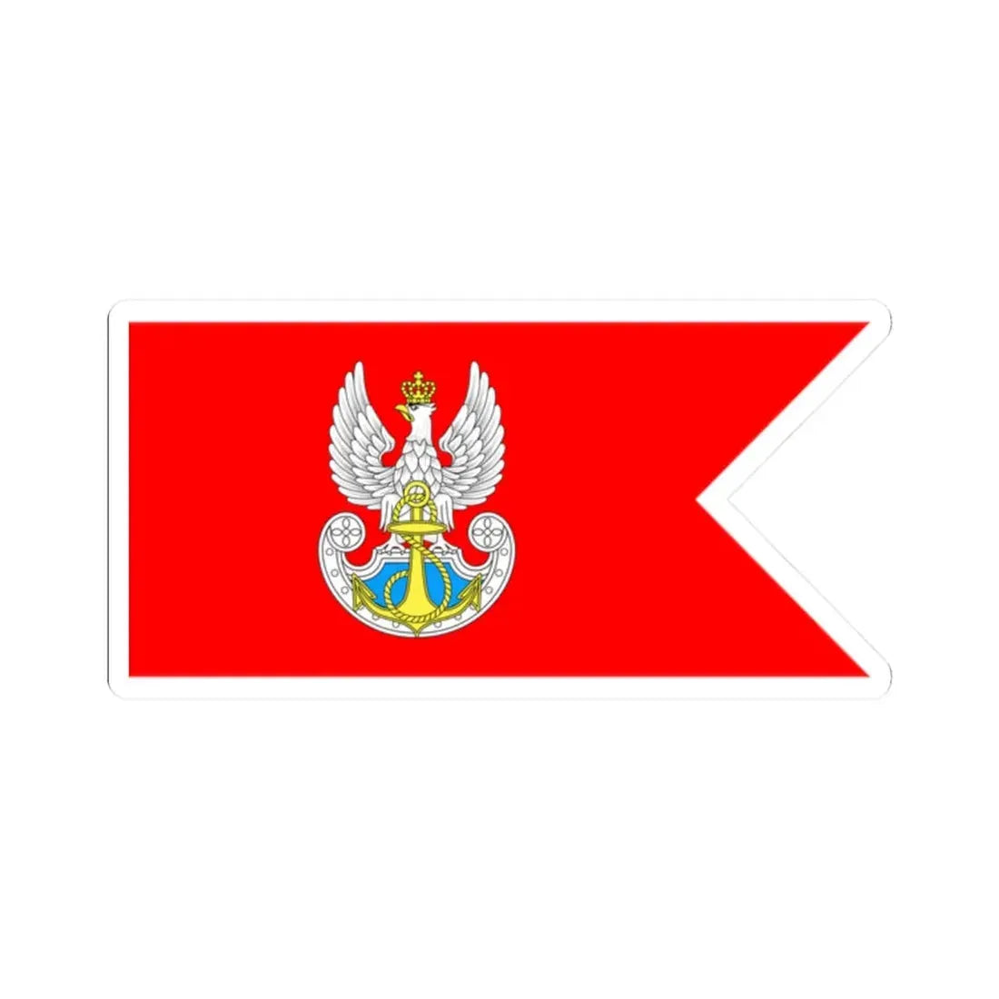 Polishnavyflag (Poland) STICKER Vinyl Kiss-Cut Decal 2 Inch White - The Sticker Space