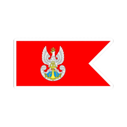 Polishnavyflag (Poland) STICKER Vinyl Kiss-Cut Decal 2 Inch White - The Sticker Space