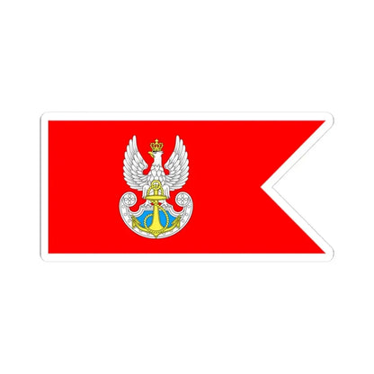 Polishnavyflag (Poland) STICKER Vinyl Kiss-Cut Decal 3 Inch White - The Sticker Space