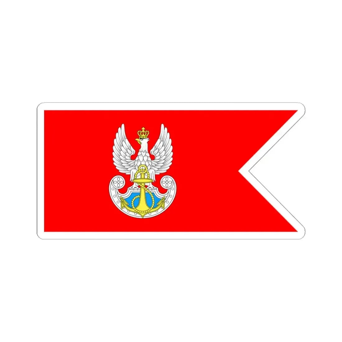 Polishnavyflag (Poland) STICKER Vinyl Kiss-Cut Decal 6 Inch White - The Sticker Space