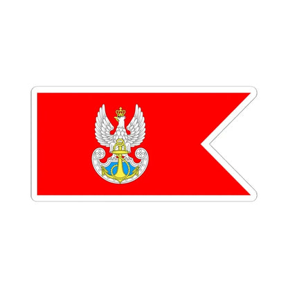 Polishnavyflag (Poland) STICKER Vinyl Kiss-Cut Decal 6 Inch White - The Sticker Space