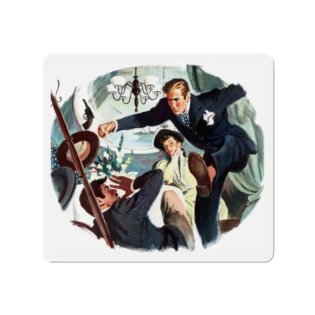 Politico, Story Illustration (Saturday Evening Post, c. 1950s) (Magazine Illustration) Refrigerator Magnet - The Sticker Space