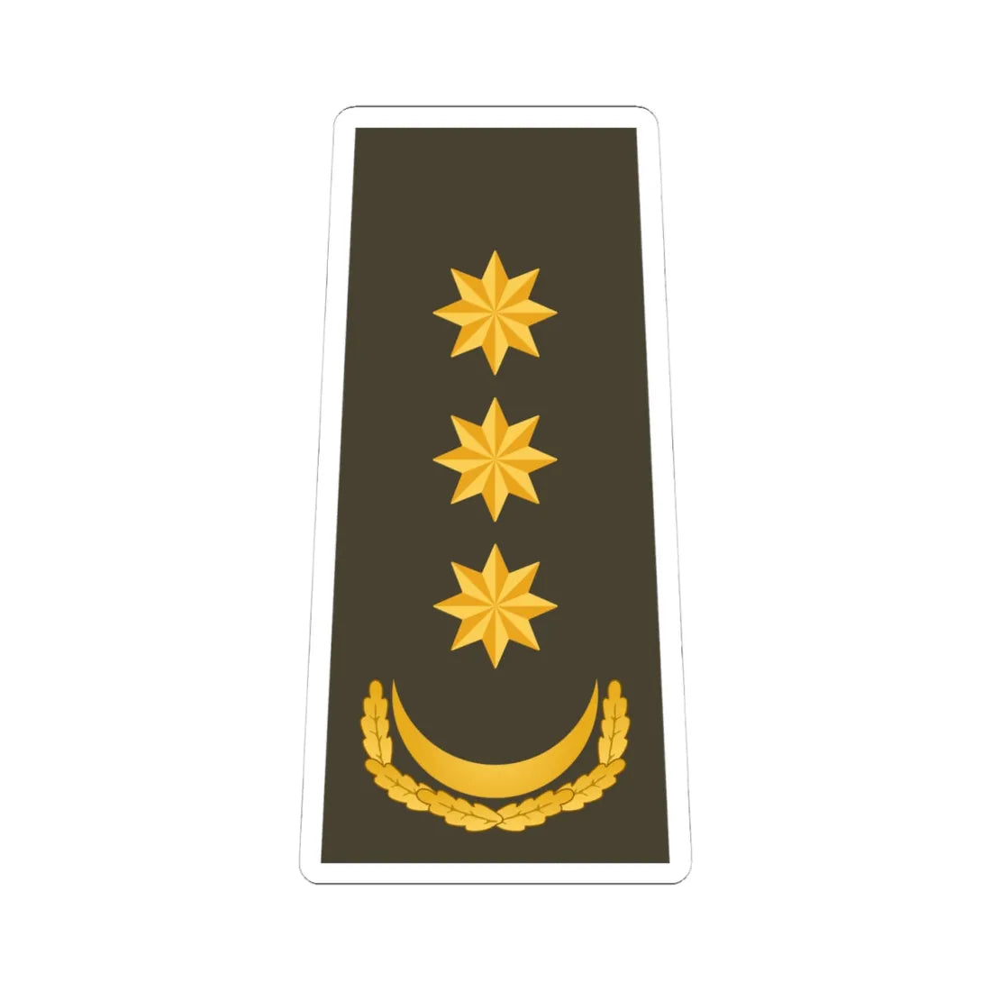 Polkovnik AzSQ (Azerbaijan) (Military Rank) STICKER Vinyl Kiss-Cut Decal 4 Inch White - The Sticker Space