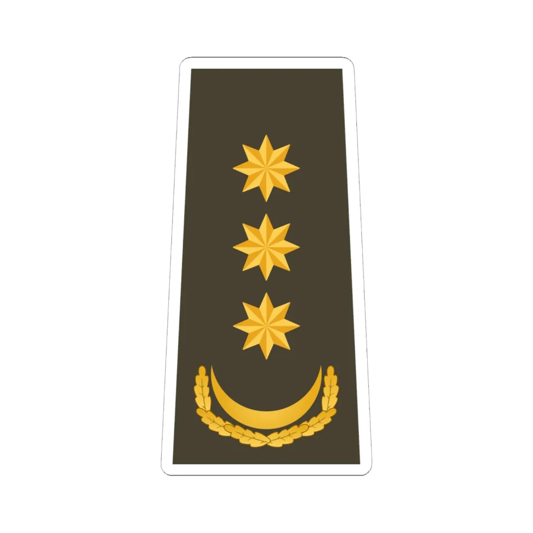 Polkovnik AzSQ (Azerbaijan) (Military Rank) STICKER Vinyl Kiss-Cut Decal 6 Inch White - The Sticker Space