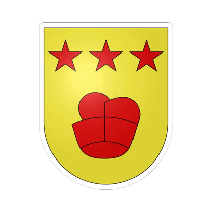 Pollegio-coat of arms (Switzerland) (Coat of Arms) STICKER Vinyl Kiss-Cut Decal 4 Inch White - The Sticker Space