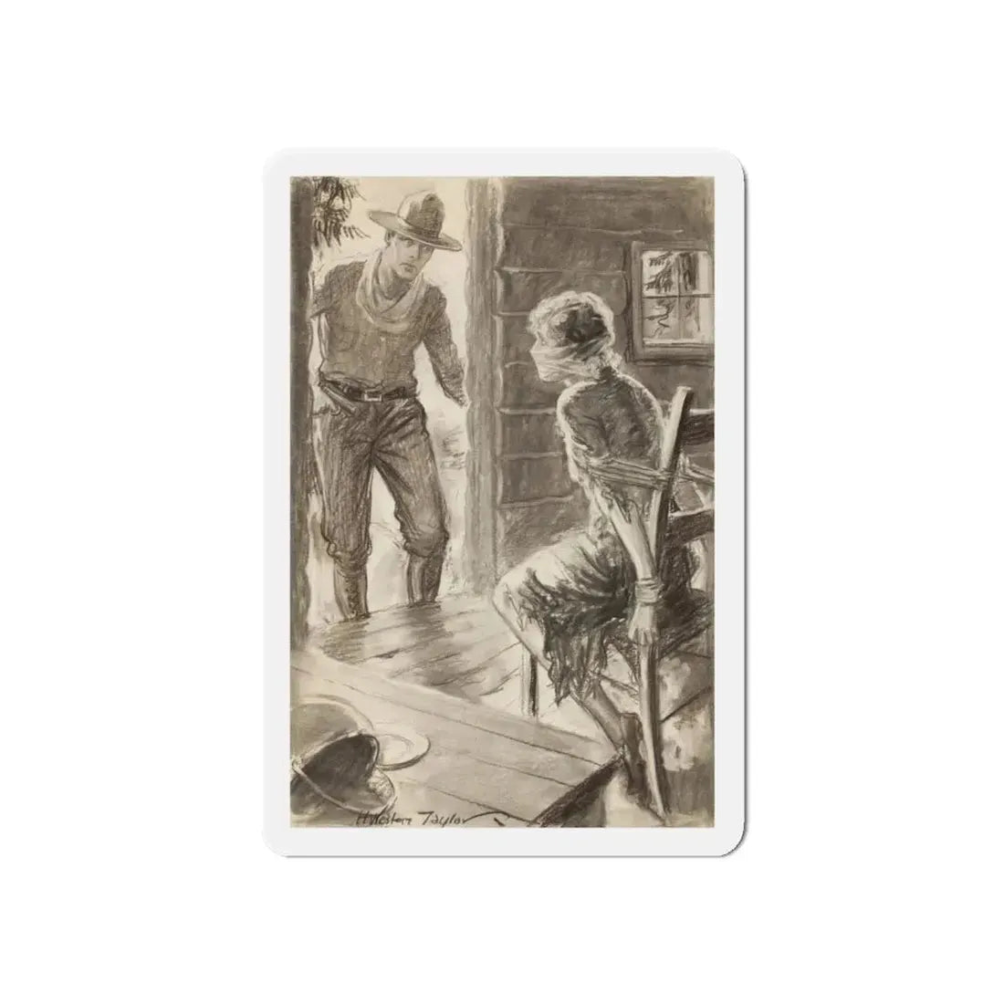 Pollyanna's Western Adventure, story illustration (Magazine Illustration) Refrigerator Magnet - The Sticker Space