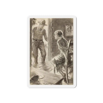 Pollyanna's Western Adventure, story illustration (Magazine Illustration) Refrigerator Magnet - The Sticker Space