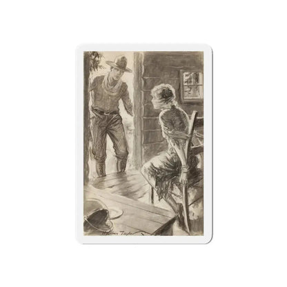 Pollyanna's Western Adventure, story illustration (Magazine Illustration) Refrigerator Magnet - The Sticker Space