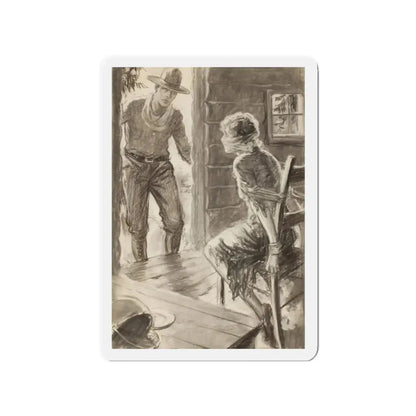 Pollyanna's Western Adventure, story illustration (Magazine Illustration) Refrigerator Magnet - The Sticker Space