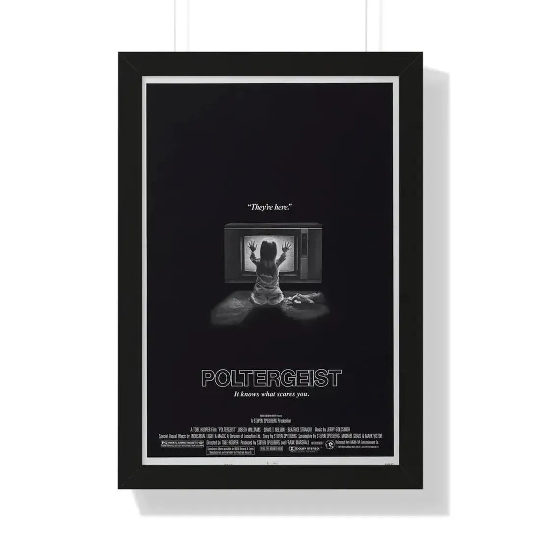 POLTERGEIST 1982 - Framed Movie Poster 16″ x 24″ Black - The Sticker Space