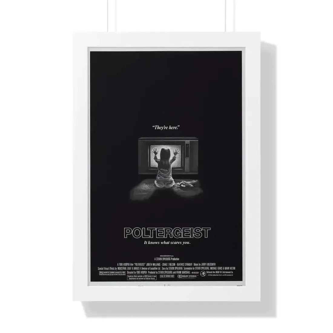 POLTERGEIST 1982 - Framed Movie Poster 16″ x 24″ White - The Sticker Space