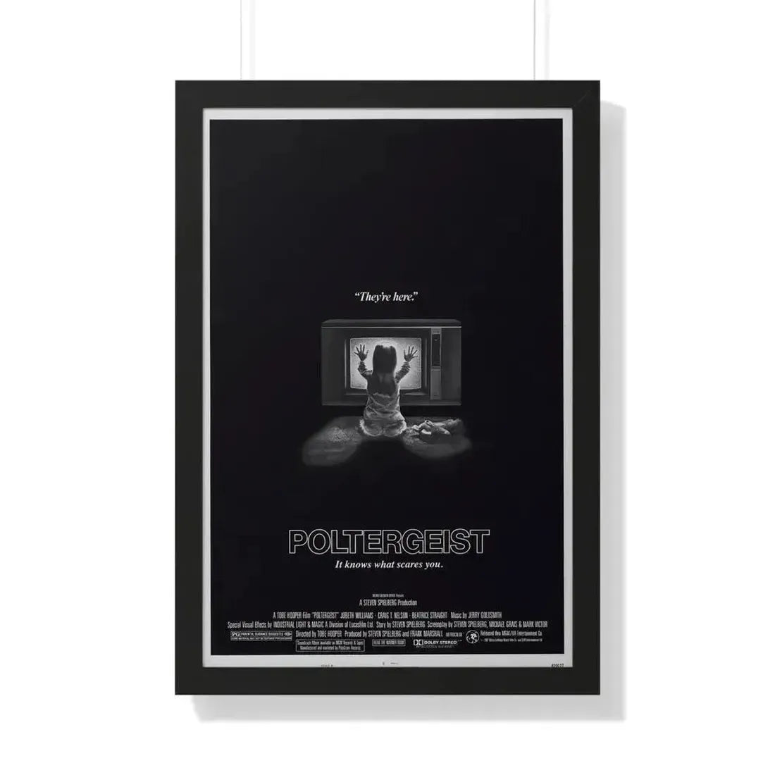 POLTERGEIST 1982 - Framed Movie Poster 20" x 30" Black - The Sticker Space