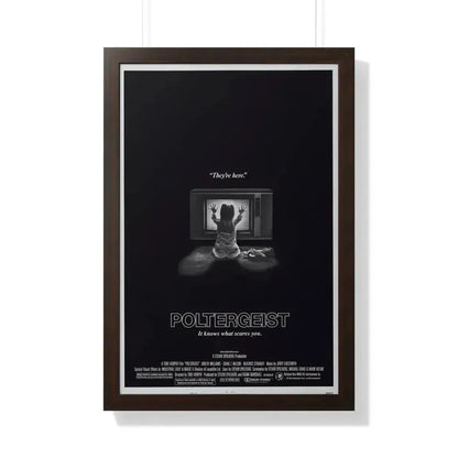 POLTERGEIST 1982 - Framed Movie Poster 20" x 30" Walnut - The Sticker Space