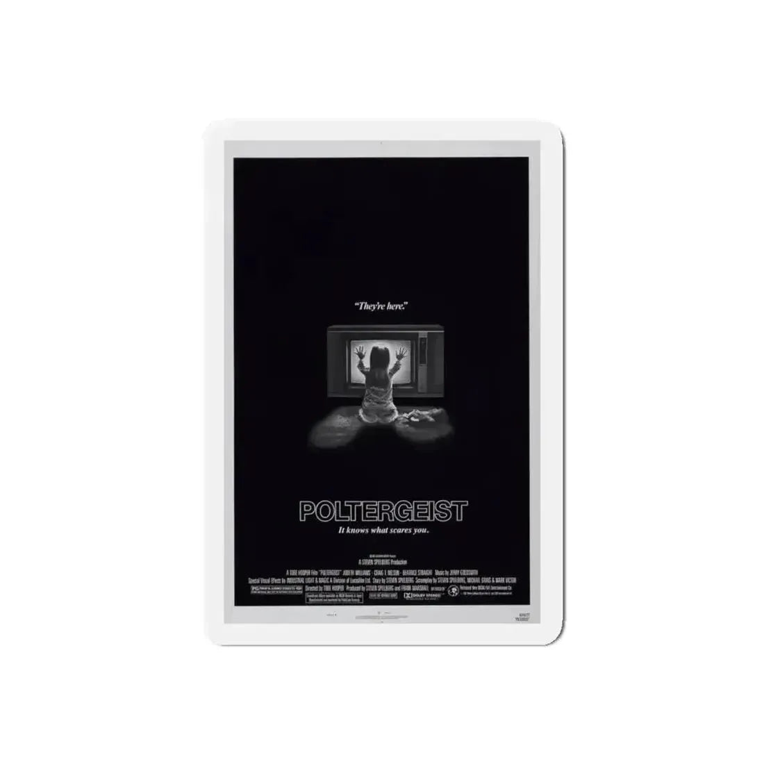 POLTERGEIST 1982 Movie Poster - Refrigerator Magnet 4 Inch Die-Cut - The Sticker Space