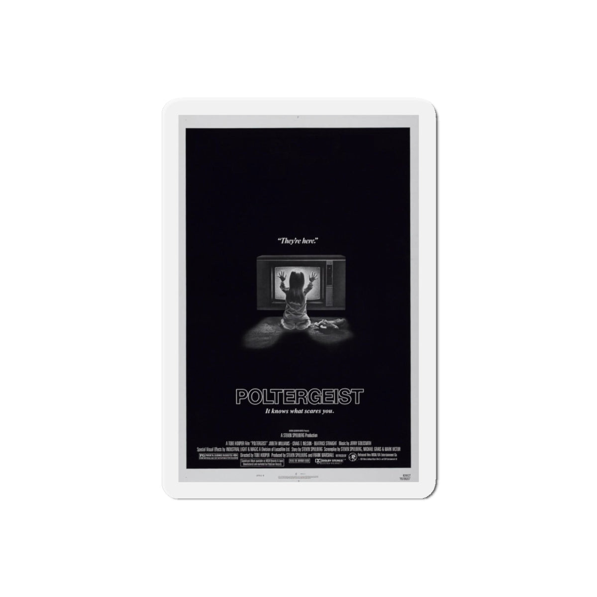 POLTERGEIST 1982 Movie Poster - Refrigerator Magnet-6 Inch-Die-Cut-1 pc-The Sticker Space