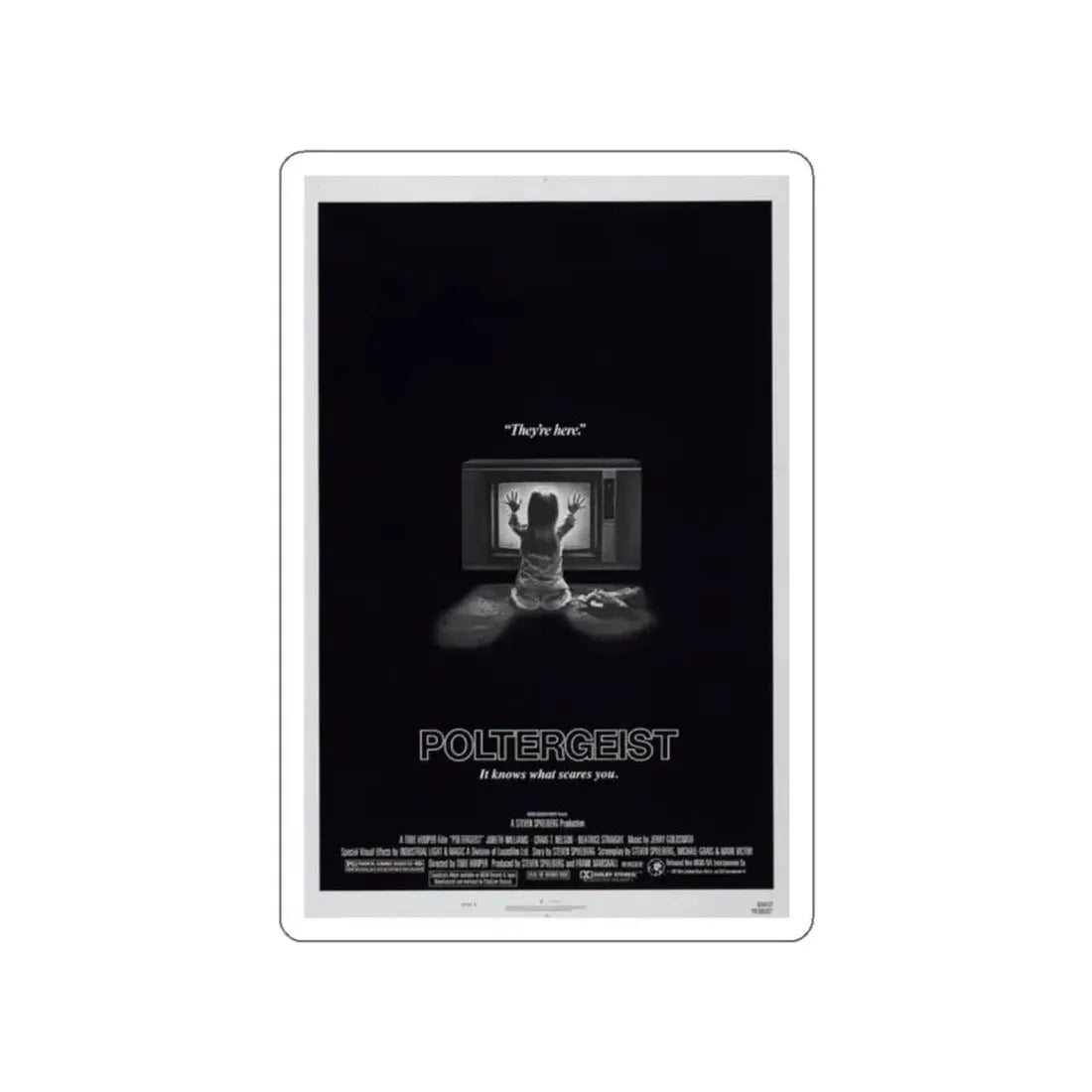 POLTERGEIST 1982 Movie Poster STICKER Vinyl Die-Cut Decal 2 Inch - The Sticker Space