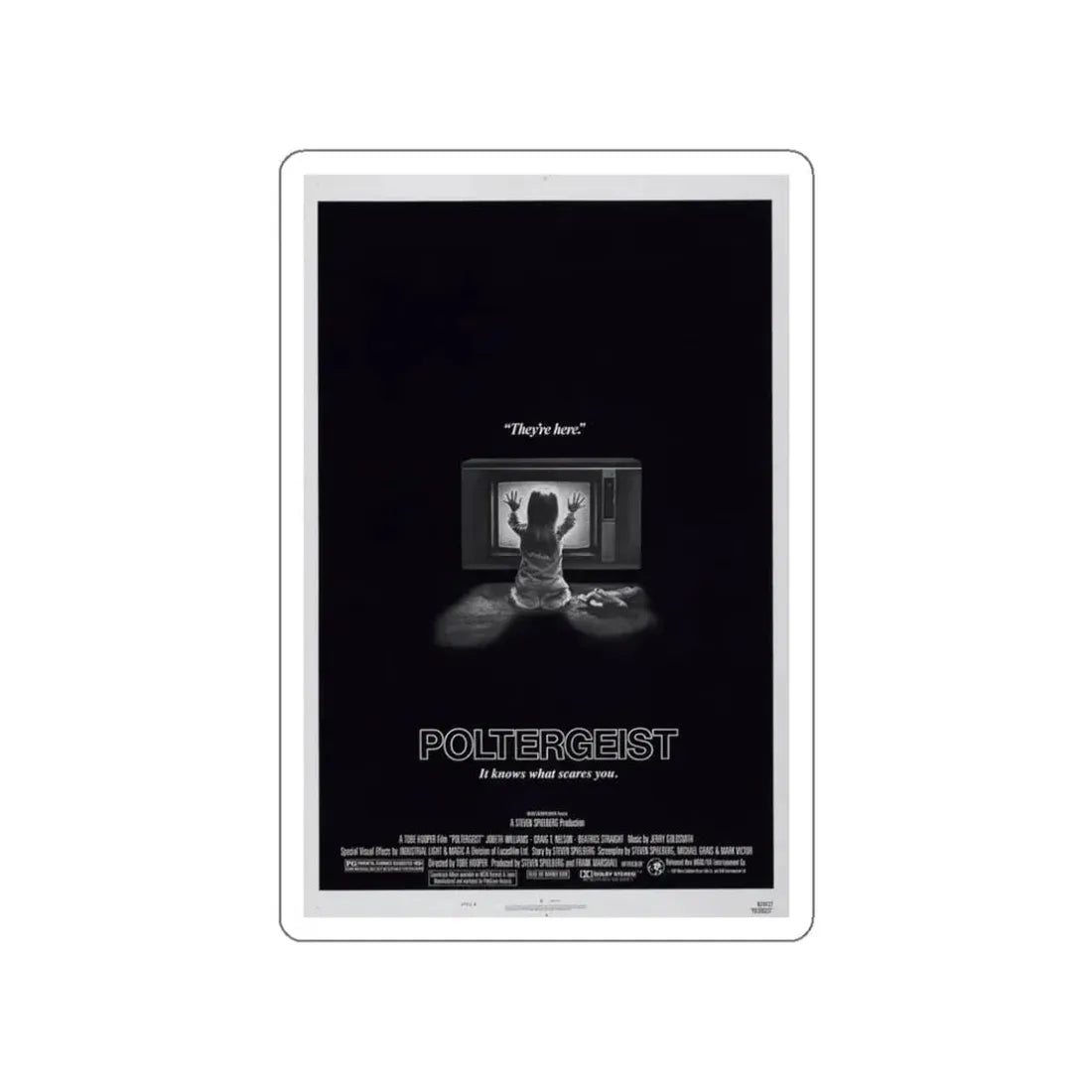 POLTERGEIST 1982 Movie Poster STICKER Vinyl Die-Cut Decal 3 Inch - The Sticker Space