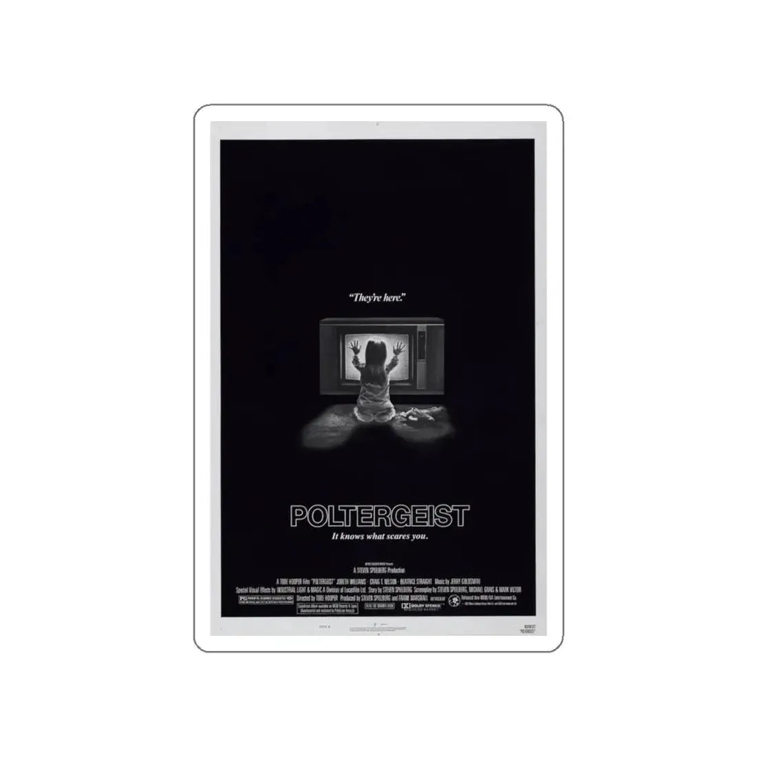 POLTERGEIST 1982 Movie Poster STICKER Vinyl Die-Cut Decal 6 Inch - The Sticker Space