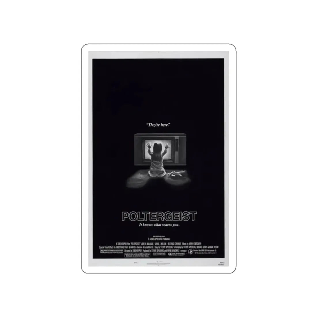 POLTERGEIST 1982 Movie Poster STICKER Vinyl Die-Cut Decal - The Sticker Space