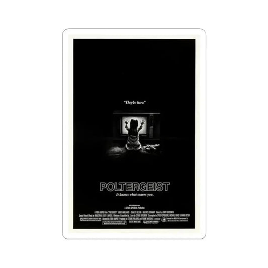 Poltergeist 1982 Movie Poster - STICKER Vinyl Kiss-Cut Decal 2 Inch White - The Sticker Space