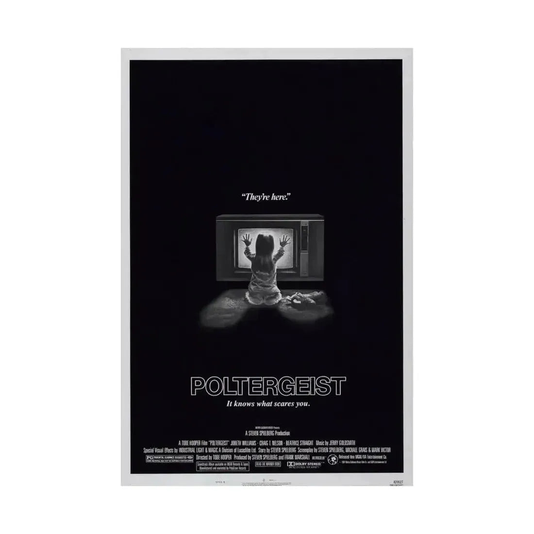 POLTERGEIST 1982 - Paper Movie Poster - The Sticker Space