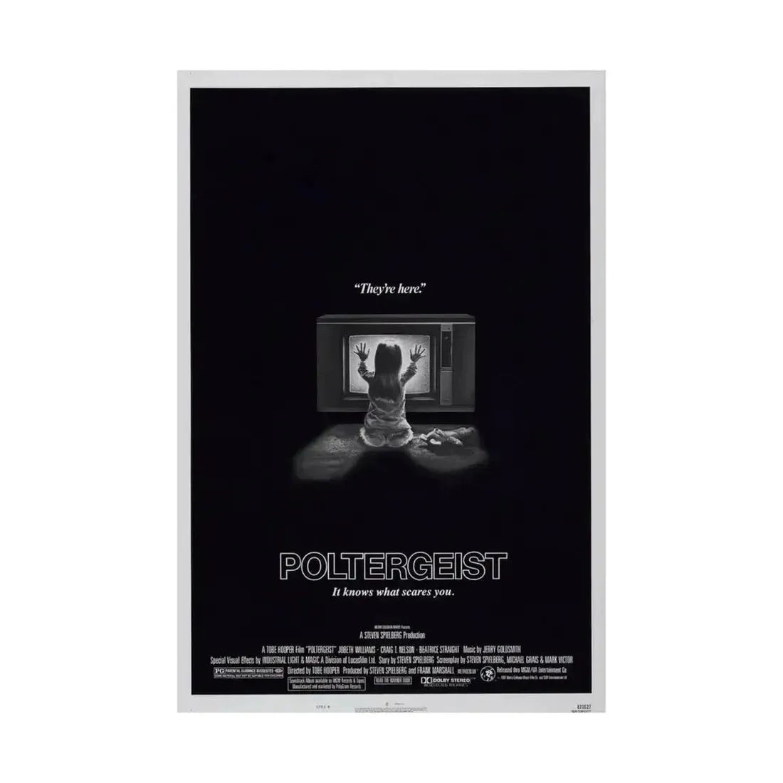 POLTERGEIST 1982 - Paper Movie Poster - The Sticker Space