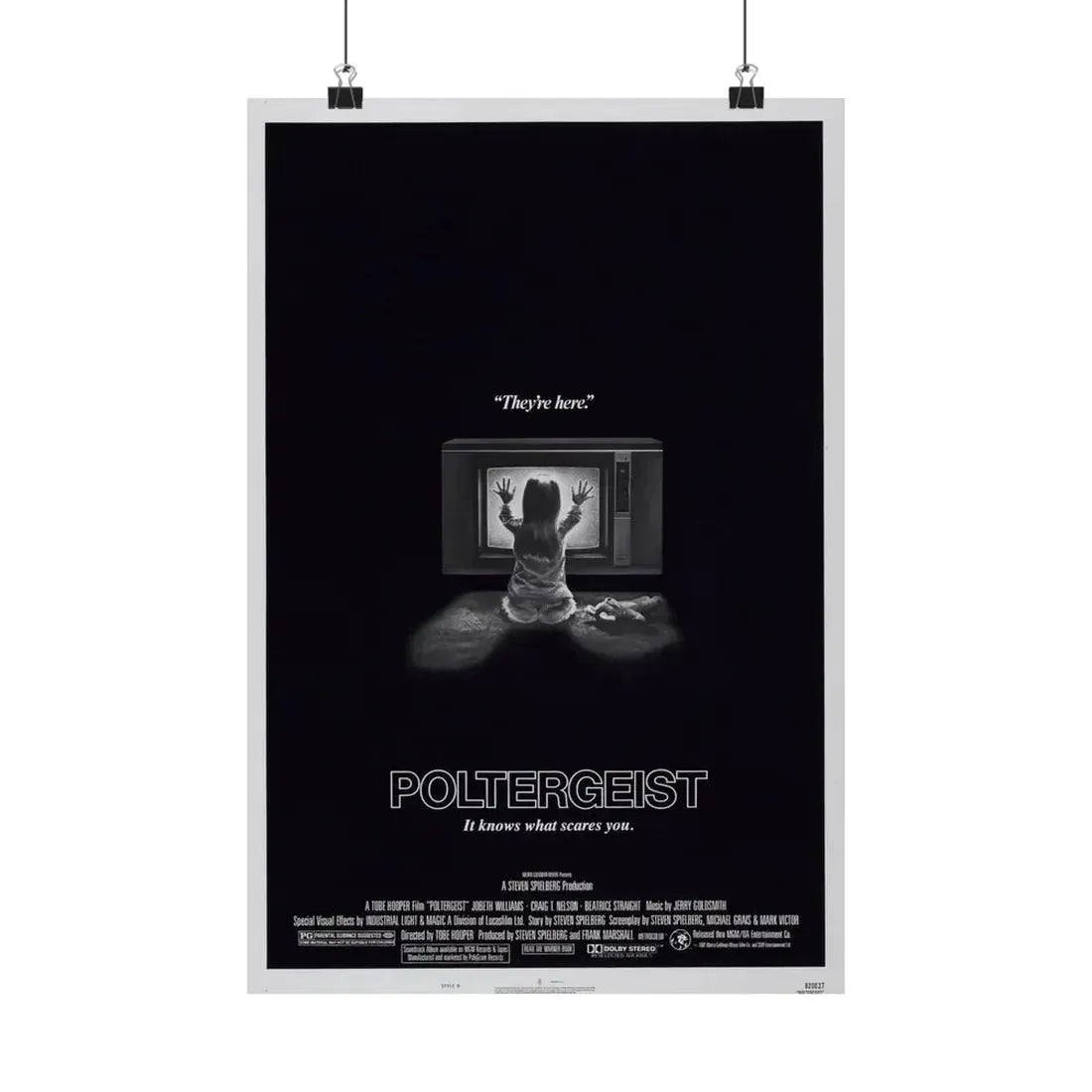 POLTERGEIST 1982 - Paper Movie Poster - The Sticker Space