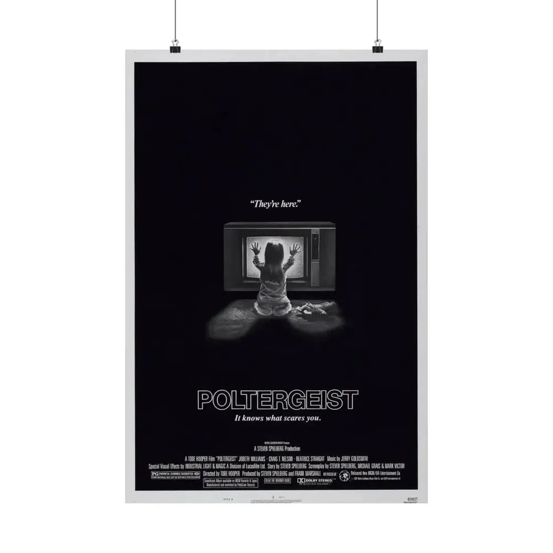 POLTERGEIST 1982 - Paper Movie Poster - The Sticker Space