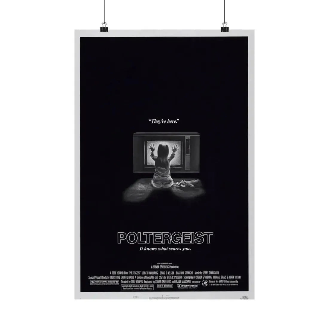 POLTERGEIST 1982 - Paper Movie Poster - The Sticker Space