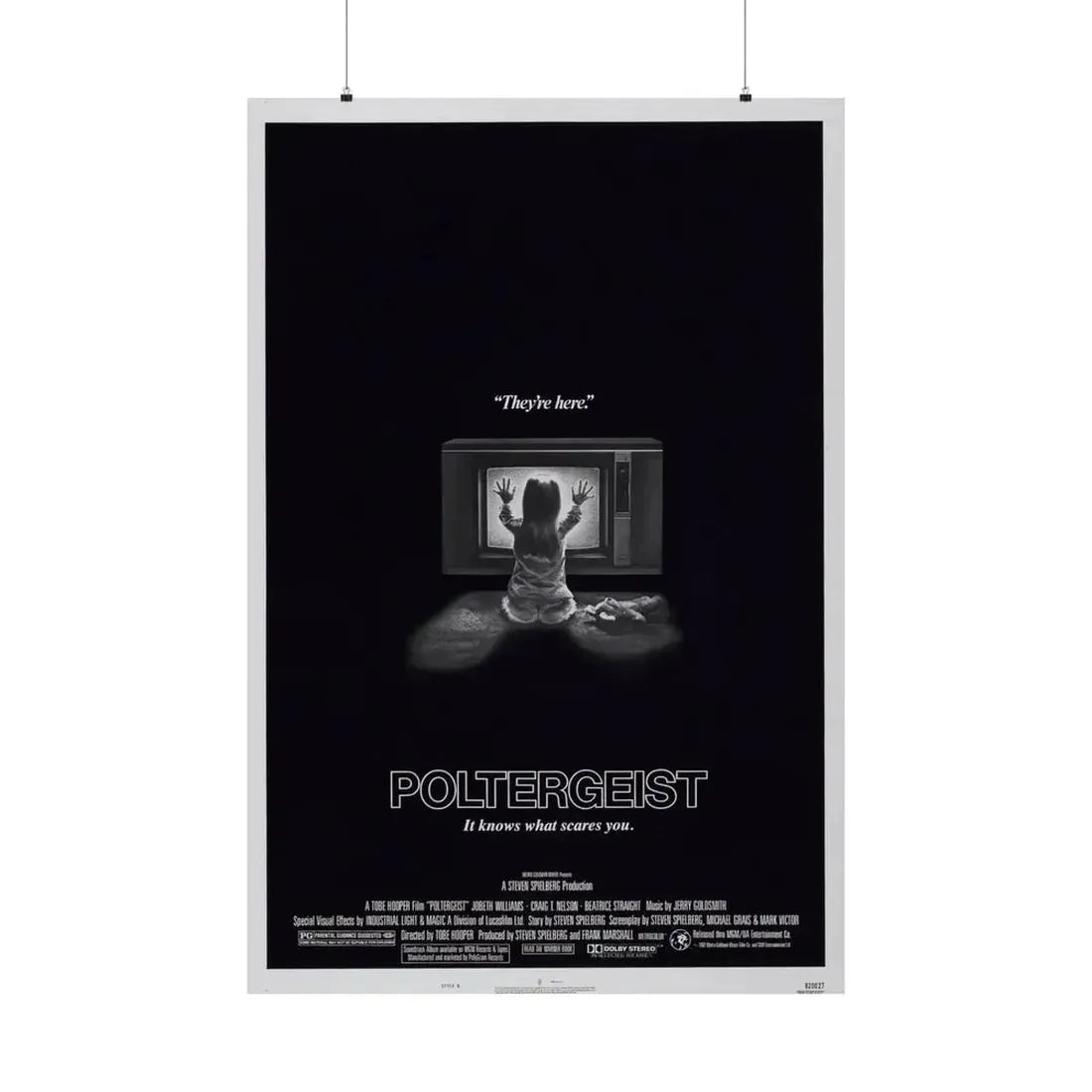 POLTERGEIST 1982 - Paper Movie Poster - The Sticker Space