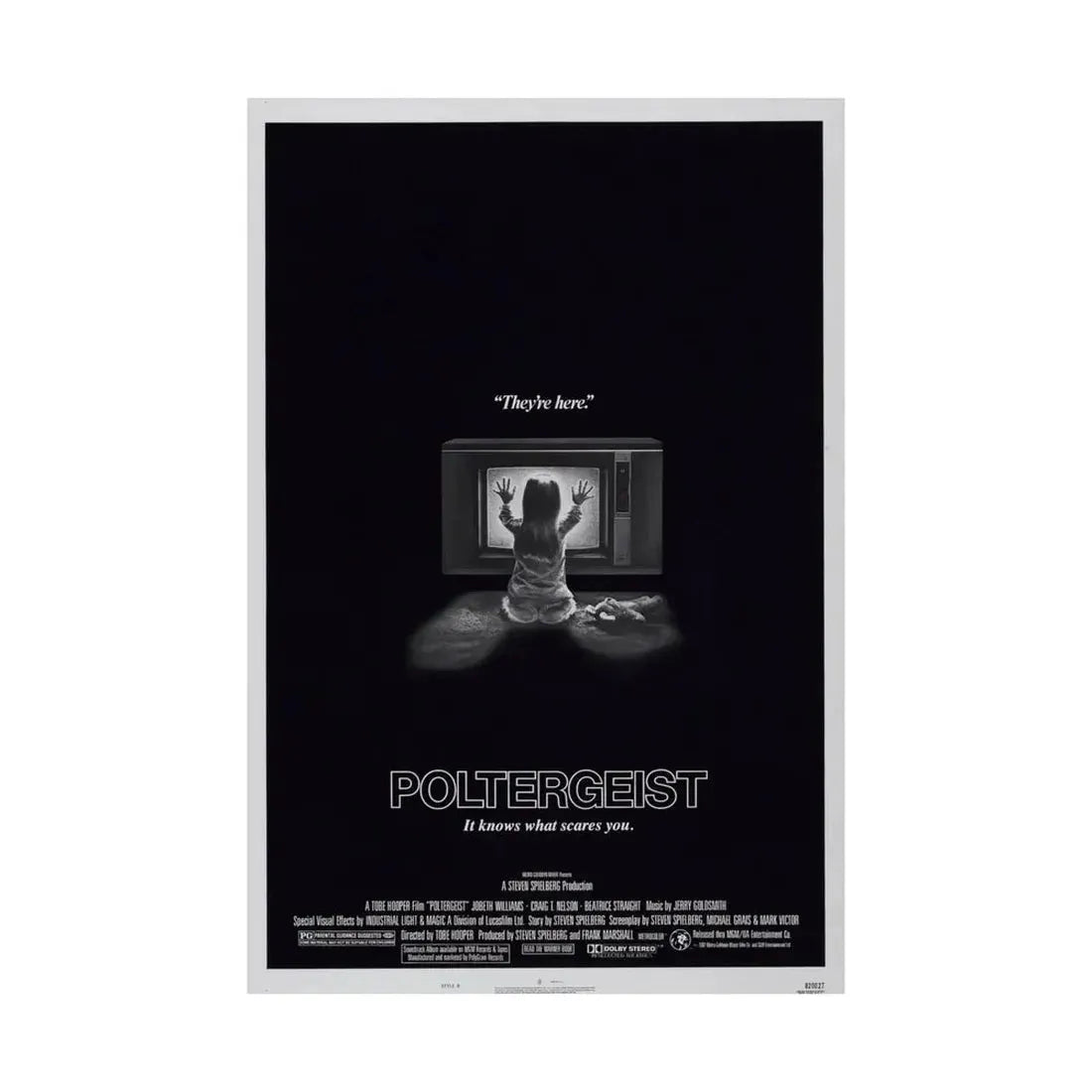 POLTERGEIST 1982 - Paper Movie Poster - The Sticker Space