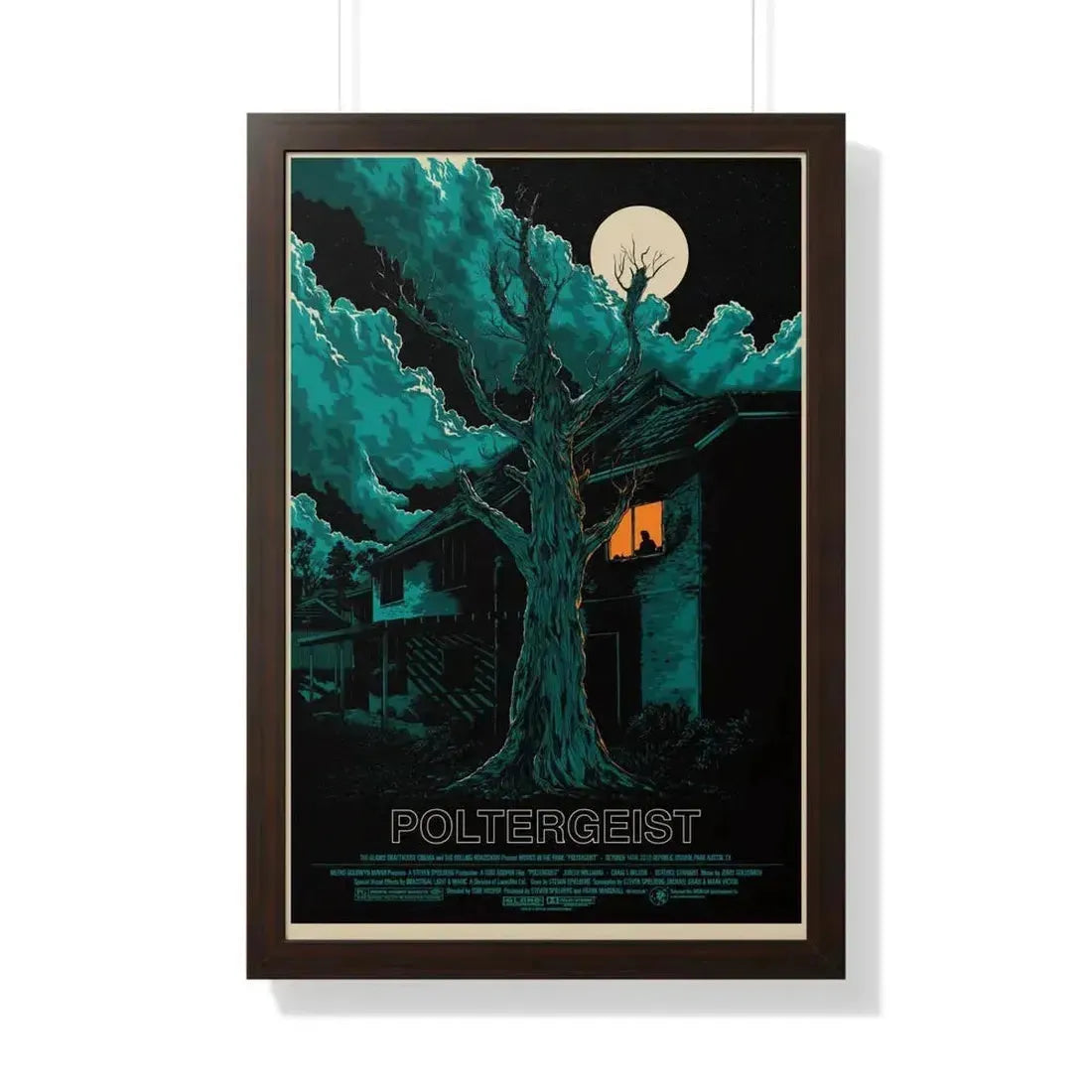 POLTERGEIST (ALAMO) 1982 - Framed Movie Poster 20" x 30" Walnut - The Sticker Space