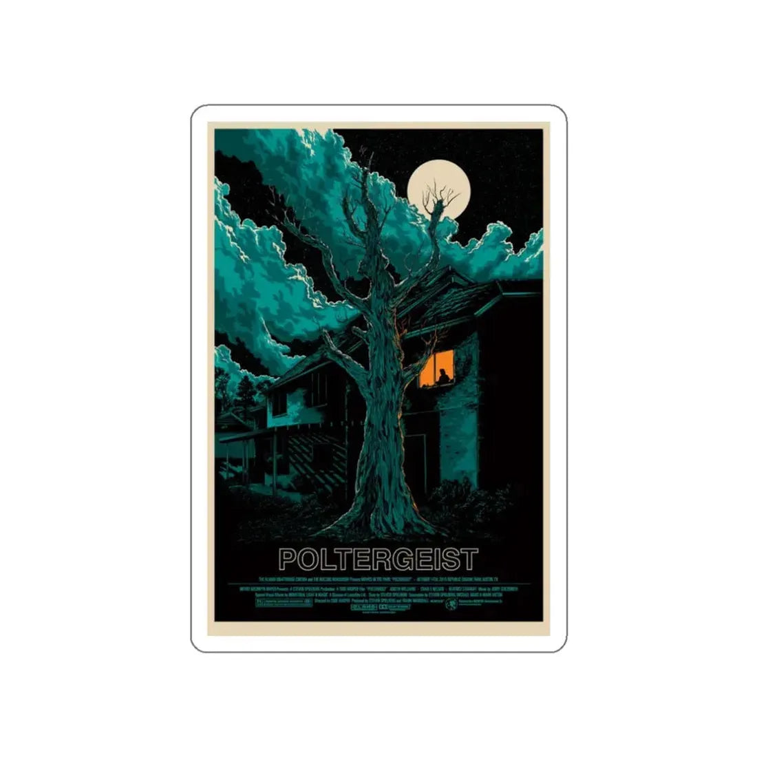 POLTERGEIST (ALAMO) 1982 Movie Poster STICKER Vinyl Die-Cut Decal 3 Inch - The Sticker Space