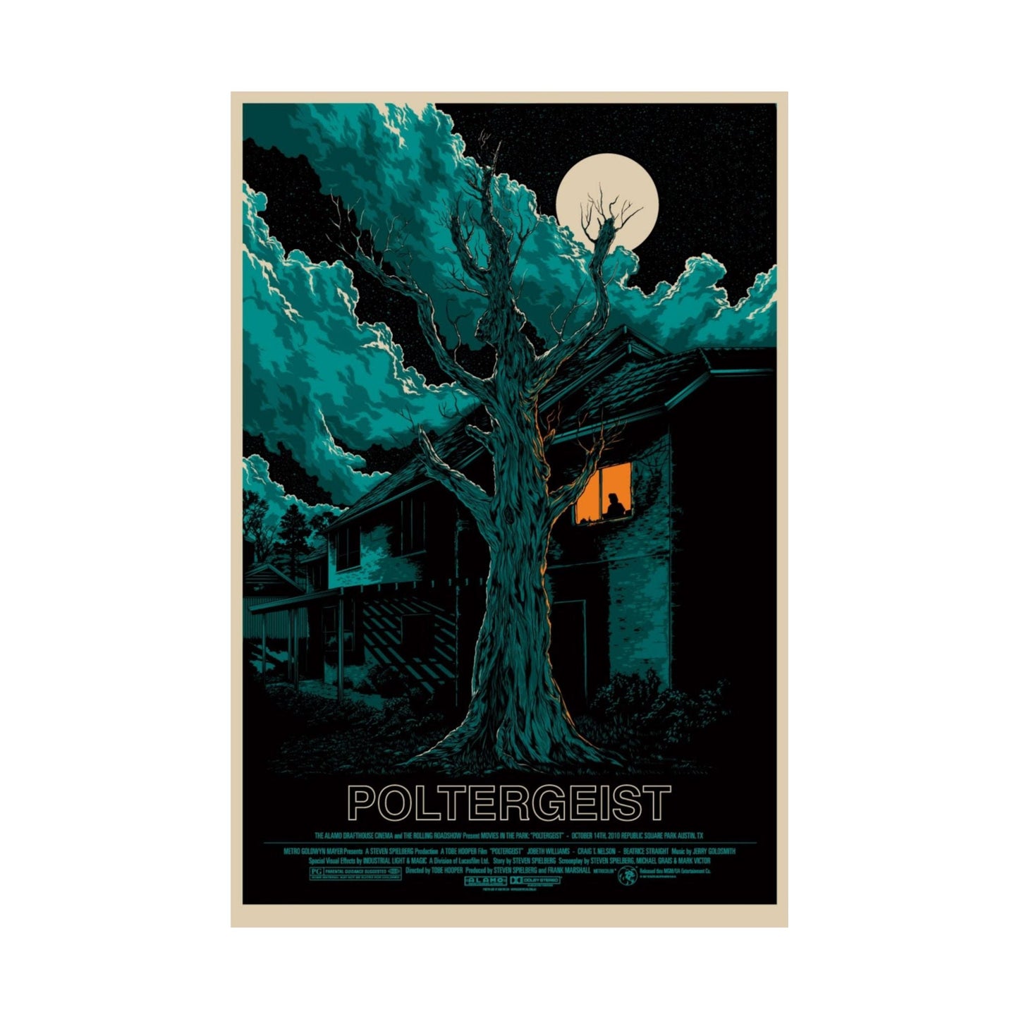 POLTERGEIST (ALAMO) 1982 - Paper Movie Poster-The Sticker Space